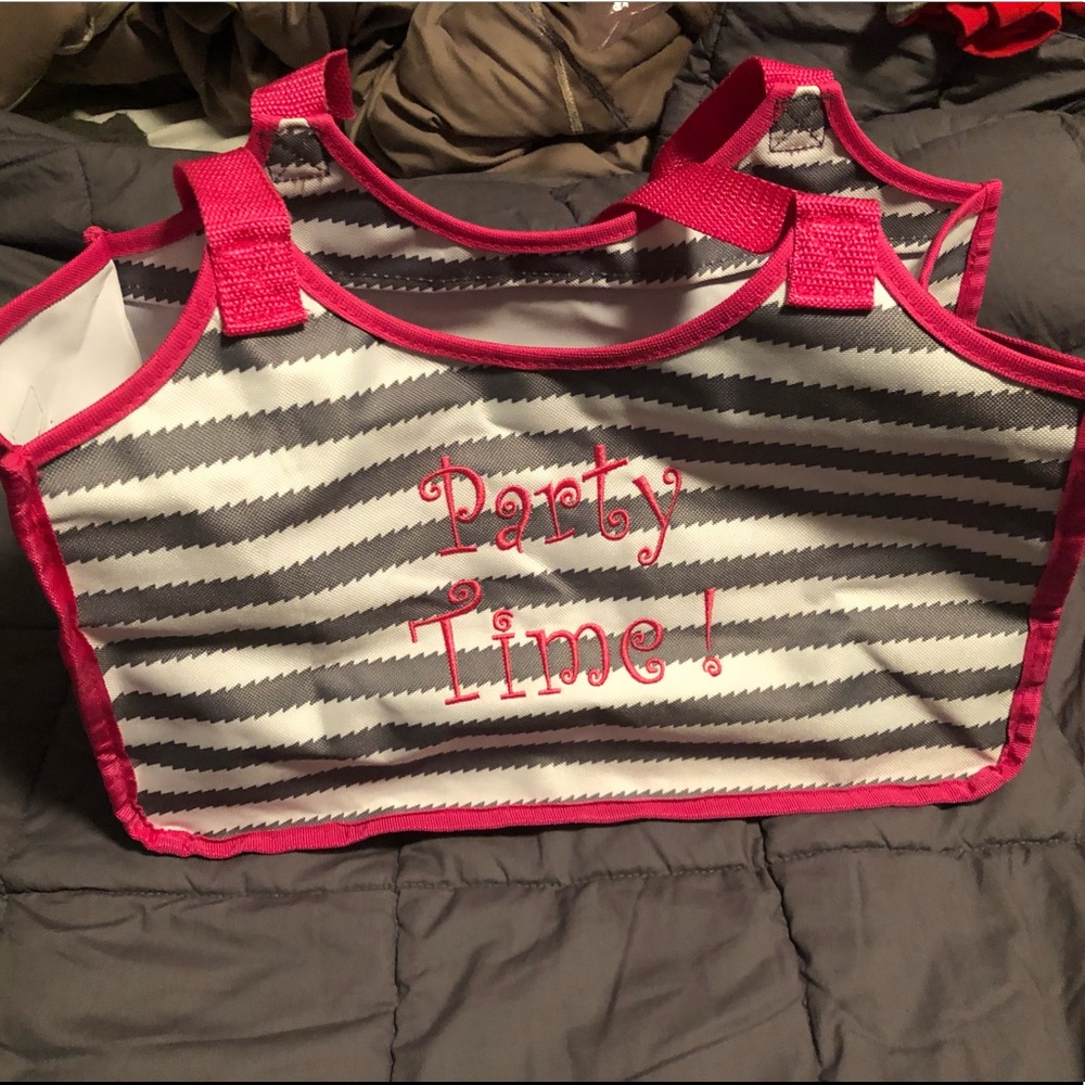 Thirty-one tote bag with party time embroidered